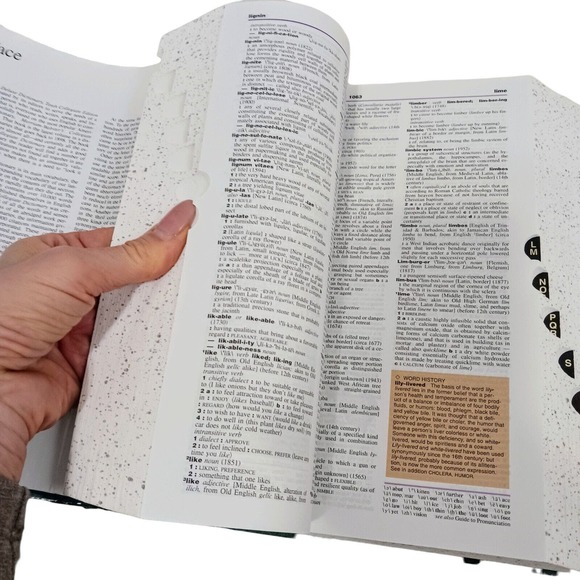Merriam Webster's Deluxe Dictionary SIDE TABS Tenth Collegiate Edition Hardcover - Picture 11 of 16